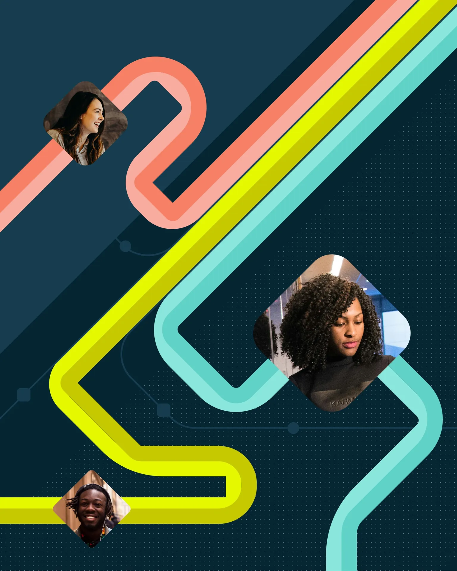 Career journey illustration dark
